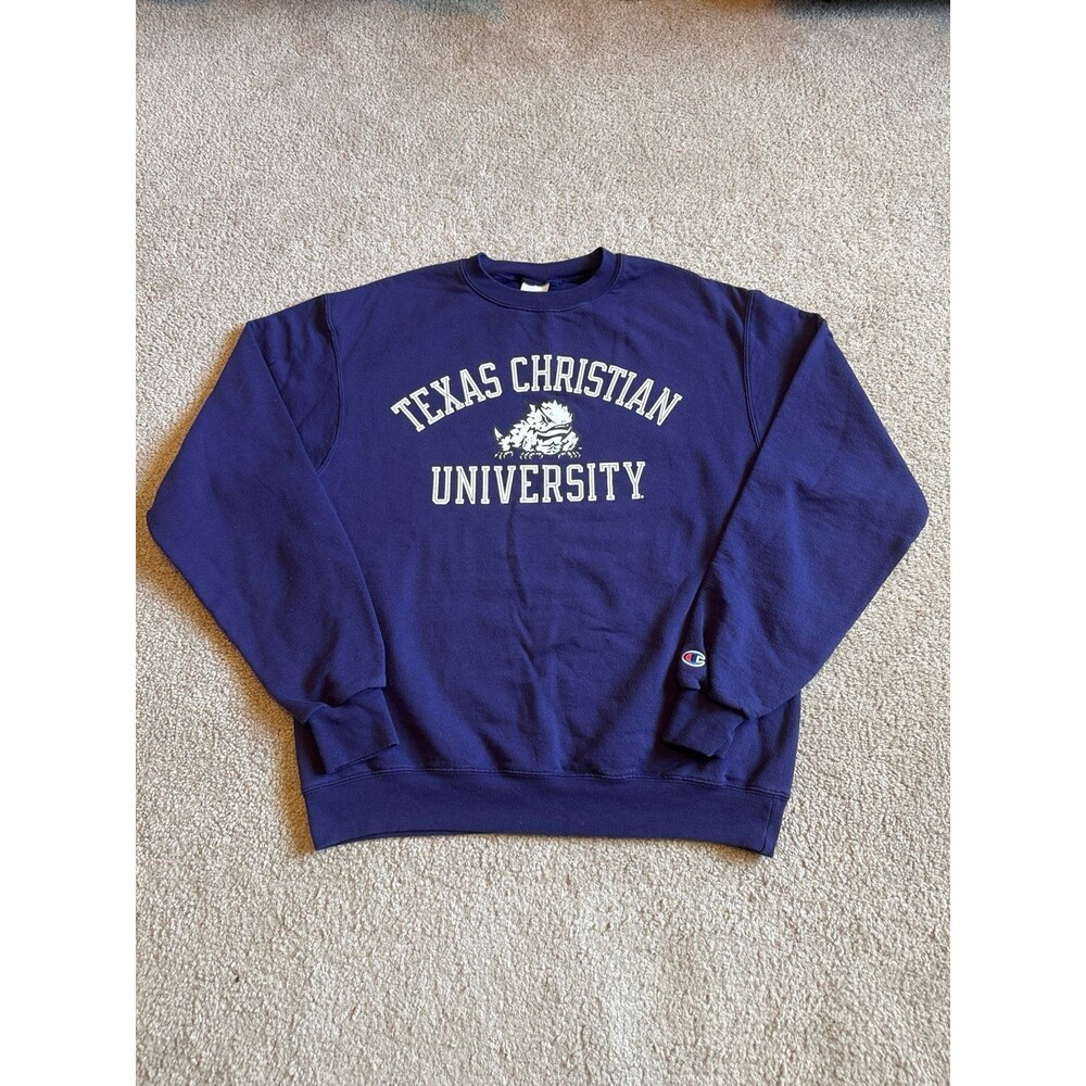 TCU Horned Frogs Champion Unisex Crewneck Sweatshirt Size Medium